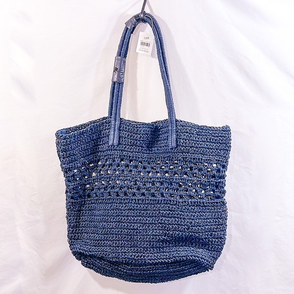J. Jill Women's Navy Blue Woven Crochet Tote
Shoulder Bag - Picture 3 of 6
